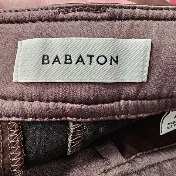 Aritiza Babaton Brown Leather Pants High Waisted Bootcut Vegan Coffee Bean 8 - Picture 6 of 9